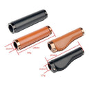 1 Pair PU Leather Bicycle Handlebar Grips Scooter Handlebar Overgrip Brown