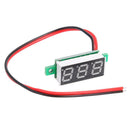 0.28 inch Digital Direct Voltage Gauge Head 2 Line DC4-30V (Yellow Green) A
