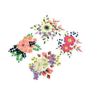 Flowers clothes patches heat transfer stickers printing iron on appliques LE3C
