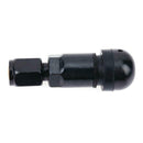 4pcs Metal Car Tire Valve Stem Caps Titanium Spare Tire Covers (Black)