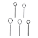 5Pcs Stainless Steel Eye Bolts Welded Eye Size M4, M5, M6, M8, M10