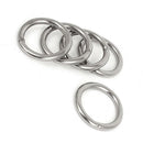40mm x 5mm Stainless Steel Webbing Strapping Welded O Rings 5 Pcs O5G5