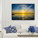 Diamond Painting Beach Sunrise 5D Full Round Rhinestone Picture DIY 40x30cm