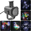 Christmas Pattern LED Projector Colorful Rotating KTV DJ Disco Lamp (US A) SN9F