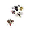 5 Pcs Sequins Rhinestone Bead Brooch Patches Applique Sew on Decor Patch DIY
