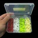 100pcs/lot 4 Colors Maggot Grub Worm Silicon Soft Worm Fishing Baits Pike F W4B7