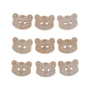 100pcs Wooden Tiger Button Kids Clothes Cartoon DIY Home Sewing Accessories