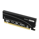 Aluminum NVME Adapter PCIe x16 with Heat Sink,M.2 SSD to PCI Express Expansion