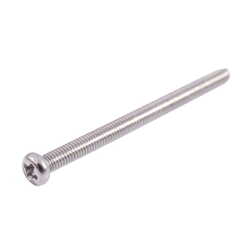 M2.5 x 35mm 304 Stainless Steel Phillips Round Head Screws Bolt 60pcs C1B2