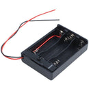 On/Off Switch 3 x 1.5V AA Battery Cell Case Lead Black w Cap Q8Y8