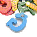 Colorful Magnetic Wood Sweet Alphabet Fridge Magnets Child Education T ZNY