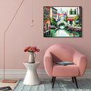 DIY Town Painting By Numbers Kit Hand Painted Canvas Oil Art Picture Gift