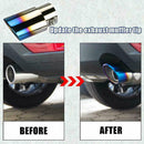 Car Muffler Tip Exhaust Pipe Tail Burnt Blue Titanium Steel Stainless V1N9