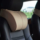 Memory Cotton Headrest Ergonomic Car Head Neck Rest Pillow Cushion Beige