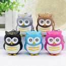 Cute Owl Keyring with LED Lights and Hooting Sound Novelty Key Rings Gifts  1X