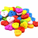 50 pcs Colorful Wooden Buttons Sewing Scrapbooking Craft J5W8