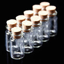 10pcs 7ml Clear Cork Bottle Vials For Wedding Holiday Decoration Christmas Gifts