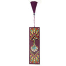 DIY Peafowl Special Shaped Diamond Painting Leather Bookmark with Tassel