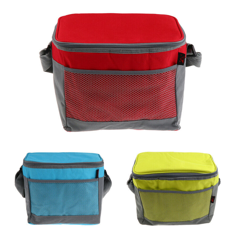 Insulated Lunch Box Cooler Bag Tote Carry with Shoulder Strap Picnic Red