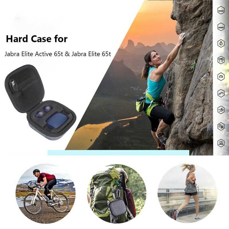 Earphones Hard EVA Carrying Case Storage Bag for Jabra Elite Active 65T / J P9B9