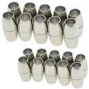 20x Leather Glue In Tube Barrel Brass Magnetic Clasp DIY Jewelry Accessories