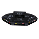 Durable 3 Way Audio Video AV RCA Switch Switcher Splitter+Cable