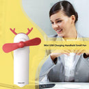 Cartoon Deer USB Rechargeable Handheld Small Fan Mini Portable Fan (1pc) A