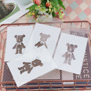 100pcs Bear Candy Cookies Biscuit Baking Packaging Bag Self-adhesive Wedding FT