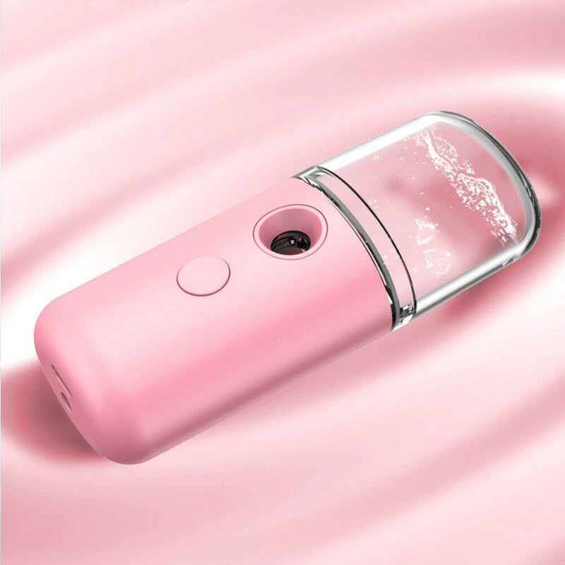 30ml USB Face Steamer Nano Humidifier Mist Moisturizing Sprayer (Pink)