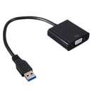 1080P USB 3.0 to VGA Display External Video Adapter Cable For Win 7 8, Blac