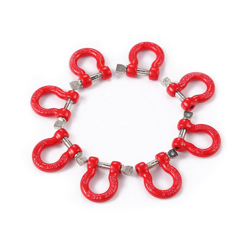 8pcs Metal Rescue Hook Front/Rear Bumper Pull Ring Kit for Hpi Axial RC Car