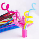 100 Pipe Chenille Sticks Cleaners Stems Assorted Plain Colours Crafts Puzzl 2019