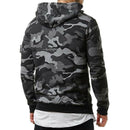 Men Fashion Warm Camouflage Print Hooded Sweatshirt Male Casual Hip Hop Sli