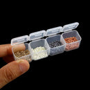 Diamond Embroidery Box 4 Packs 28 Grids, 5d Siamond Box and Cross Stitch To