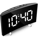 Digital Alarm Clock, 7 Inch Curved Dimmable LED Screen Digital Clock for Ki M6C9