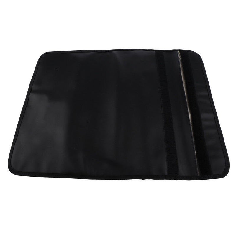 Black Leather Faraday Laptop Tablet Case Bag Signal Shield 16.1 x 15.4in