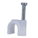 Cable clamps / nail clips, round, for wall mounting, for electrical cables, V3P3