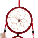Dream Catcher Circular With Red Feathers Wall Hanging Decoration Decor Craft