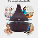 300ml USB Mini Aromatherapy Air Humidifier 7 Color LED Light (Dark Brown)