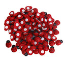 100pcs Mini Red Wood Ladybug Stickers DIY Scrapbooking Children Craft Decor