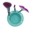 Silicone Makeup Brush Cleaner Cleaning Tool Cosmetic Pen Holder(Purple)