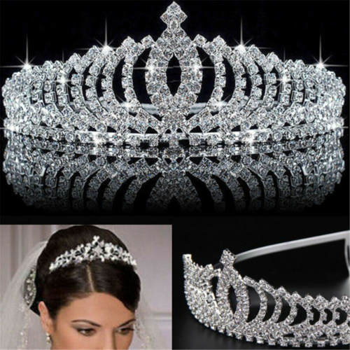 Bridal Wedding Rhinestone Crystal Tiara Hair Band Princess Prom Crown Headbands