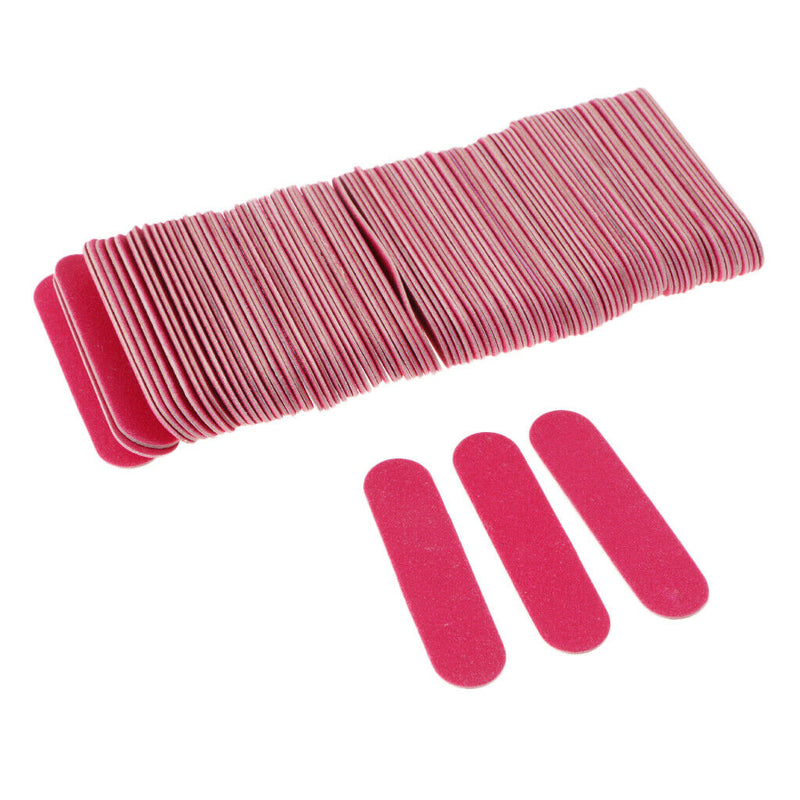 Pack Of 100 Pieces Dual-Sided Nail Files, Washable Nail Buffering Files Bulk,