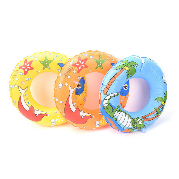 50cm Kids PVC Cartoon Printing Inflatable Float Swimming Ring Color Random â„–[