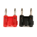 2 Pieces Dual Banana Plug Speaker Wire Pure Copper Connectors Screw Type HiFi
