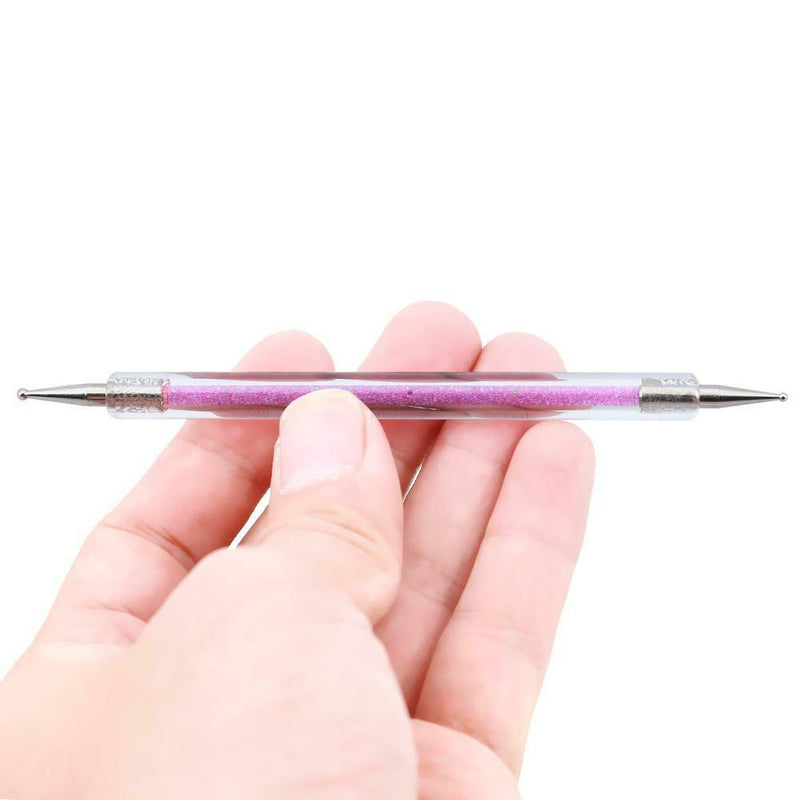5pcs/set Personal Double Crystal Rhinestone Dotting Drill Nail Painting Pen A