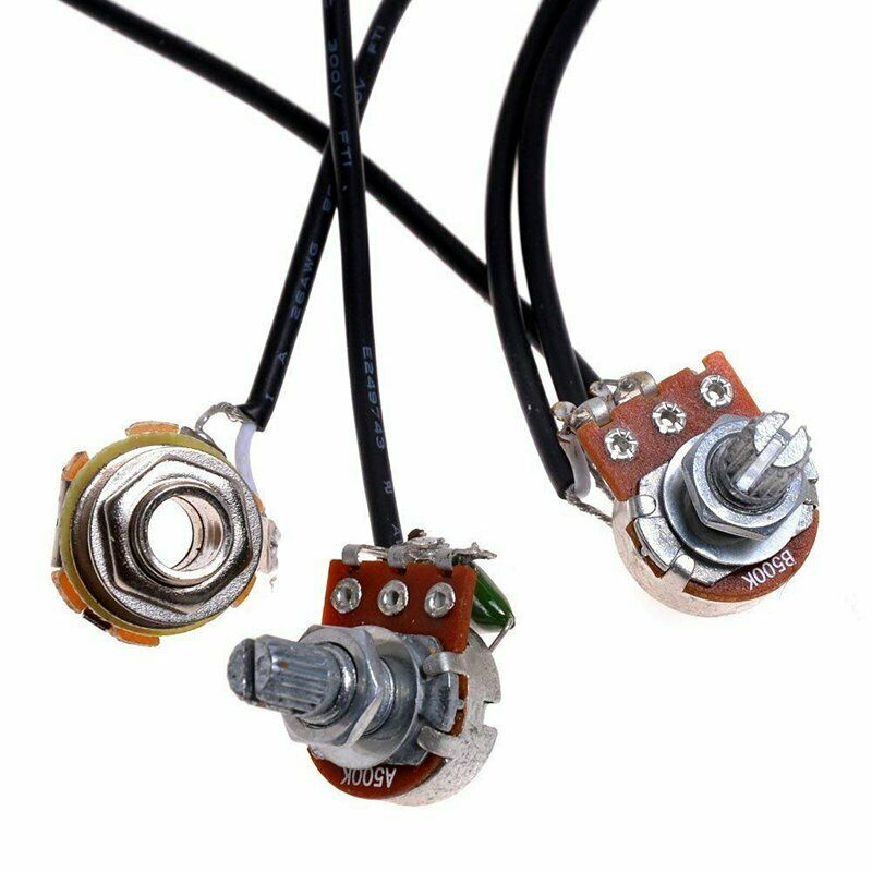 Pre-Wired 6-String Single Coil Pickup Harness with Volume & Tone Pots for E