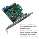 2X(Pci-E To Usb 3.0 High Speed Expansion Card 19-Pin Pci Express Adapter Co
