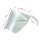 Large Full Face Shield Goggles Clear Lens Sunglasses Flat Top Wrap Visor White