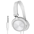 Wired Headset Stereo Heavy Bass Gaming Calling Earphones Over Ear White